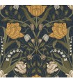 4080-44106 - Filippa Navy Tulip Wallpaper by A Street
