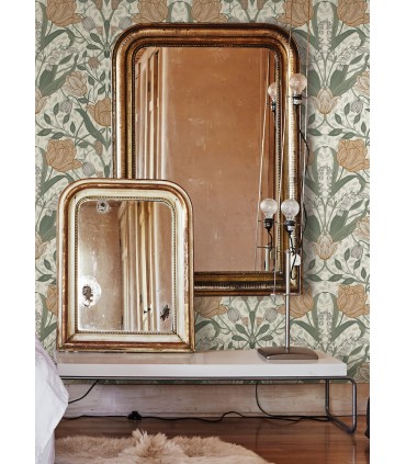 4080-33006 - Filippa Green Tulip Wallpaper by A Street