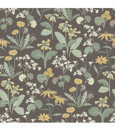 4080-92133 - Magdalena Charcoal Dandelion Wallpaper by A Street