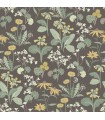 4080-92133 - Magdalena Charcoal Dandelion Wallpaper by A Street