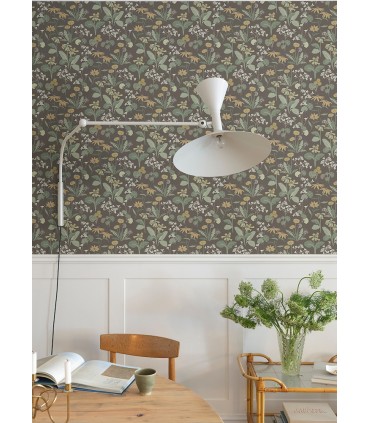 4080-92133 - Magdalena Charcoal Dandelion Wallpaper by A Street