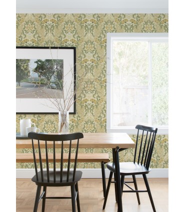 4080-83117 - Ojvind Gold Floral Ogee Wallpaper by A Street