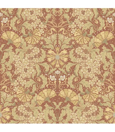 4080-83114 - Ojvind Rust Floral Ogee Wallpaper by A Street