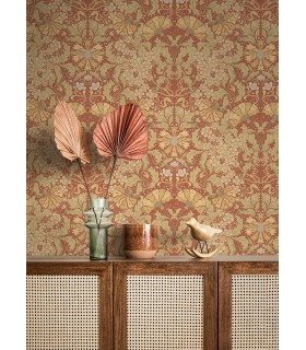 4080-83114 - Ojvind Rust Floral Ogee Wallpaper by A Street