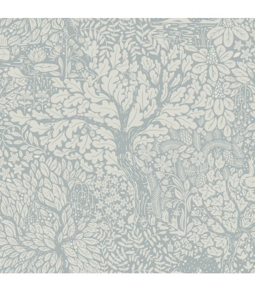 4080-83112 - Olle Light Blue Forest Sanctuary Wallpaper by A Street