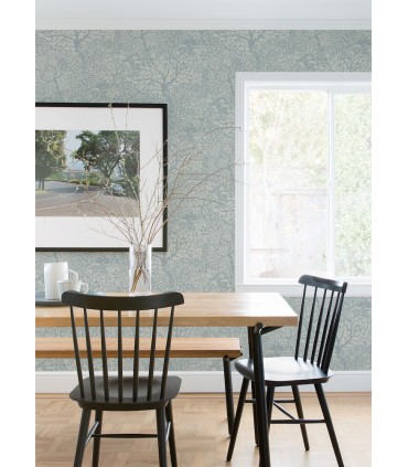 4080-83112 - Olle Light Blue Forest Sanctuary Wallpaper by A Street