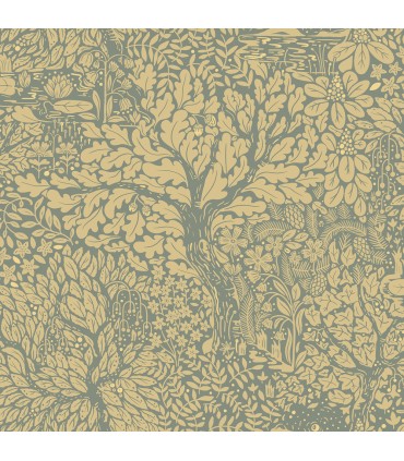 4080-83107 - Olle Light Yellow Forest Sanctuary Wallpaper by A Street