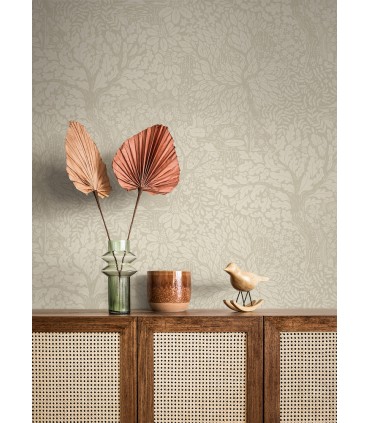 4080-83110 - Olle Taupe Forest Sanctuary Wallpaper by A Street