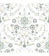 4066-26510 - Britt Sea Green Embroidered Damask Wallpaper by A Street