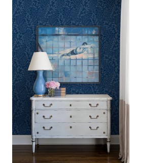 4066-26517 - Elin Blue Berry Botanical Wallpaper by A Street