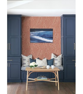 4066-26516 - Elin Coral Berry Botanical Wallpaper by A Street
