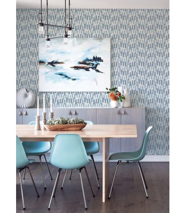 4066-26508 - Erik Blue Building Blocks Wallpaper by A Street