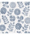 4066-26532 - Inge Denim Floral Block Print Wallpaper by A Street