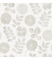 4066-26533 - Inge Light Grey Floral Block Print Wallpaper by A Street