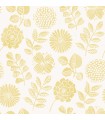 4066-26530 - Inge Yellow Floral Block Print Wallpaper by A Street