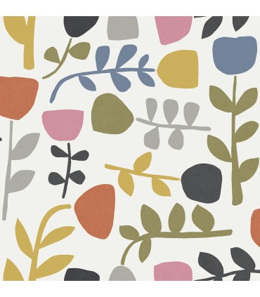 4066-26538 - Juni Multicolor Abstract Tulips Wallpaper by A Street