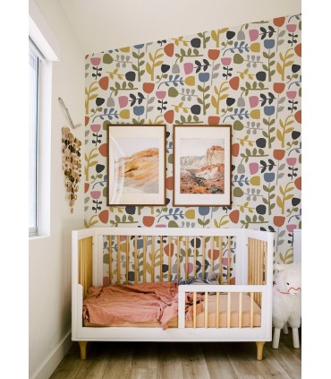 4066-26538 - Juni Multicolor Abstract Tulips Wallpaper by A Street