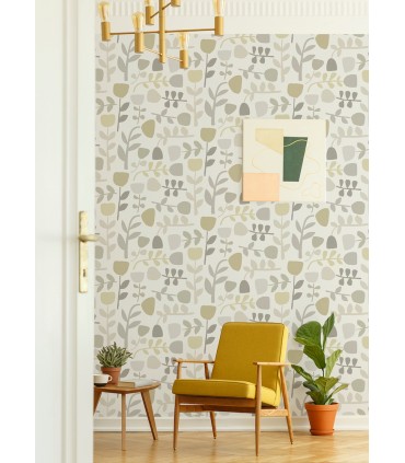 4066-26537 - Juni Neutral Abstract Tulips Wallpaper by A Street