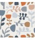 4066-26535 - Juni Orange Abstract Tulips Wallpaper by A Street