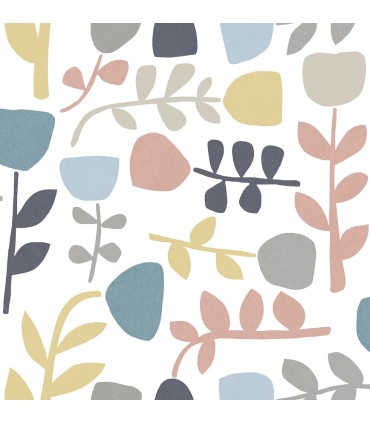 4066-26539 - Juni Pastel Abstract Tulips Wallpaper by A Street