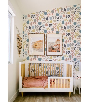 4066-26539 - Juni Pastel Abstract Tulips Wallpaper by A Street