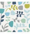 4066-26536 - Juni Teal Abstract Tulips Wallpaper by A Street