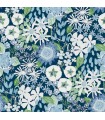 4066-26524 - Karina Blue Wildflower Garden Wallpaper by A Street