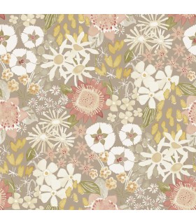 4066-26521 - Karina Neutral Wildflower Garden Wallpaper by A Street
