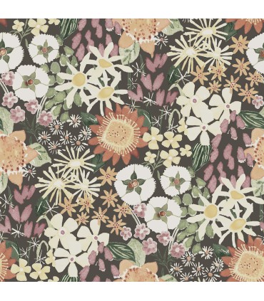 4066-26522 - Karina Rasberry Wildflower Garden Wallpaper by A Street