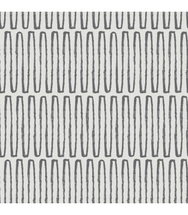 4066-26501 - Lars Charcoal Retro Wave Wallpaper by A Street