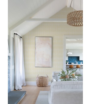 4066-26500 - Lars Mustard Retro Wave Wallpaper by A Street