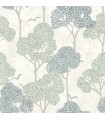 4066-26542 - Lykke Green Textured Tree Wallpaper by A Street