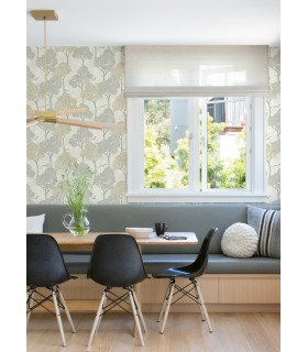 4066-26543 - Lykke Neutral Textured Tree Wallpaper by A Street