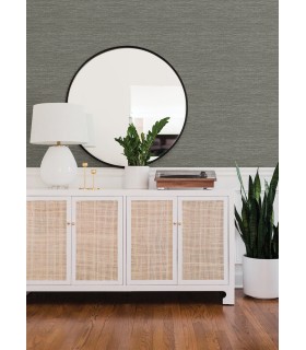 4066-26560 - Malin Grey Faux Grasscloth Wallpaper by A Street