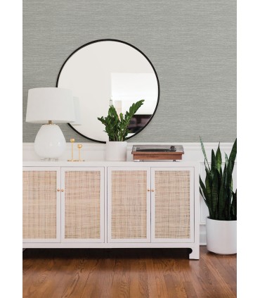 4066-26562 - Malin Light Grey Faux Grasscloth Wallpaper by A Street