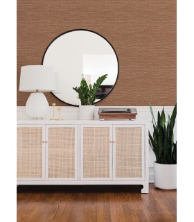 4066-26564 - Malin Rust Faux Grasscloth Wallpaper by A Street