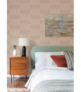 4066-26528 - Nyle Blush Chevron Stripes Wallpaper by A Street