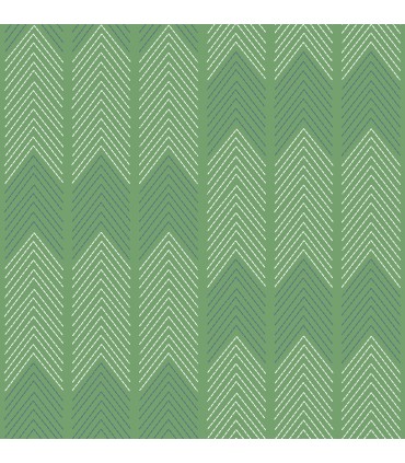 4066-26525 - Nyle Green Chevron Stripes Wallpaper by A Street
