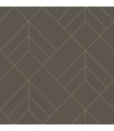 4066-26549 - Sander Chocolate Geometric Wallpaper by A Street