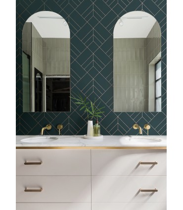 4066-26546 - Sander Slate Geometric Wallpaper by A Street