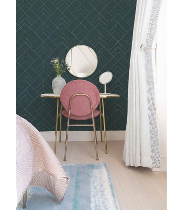 4066-26546 - Sander Slate Geometric Wallpaper by A Street