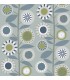 4066-26554 - Sisu Light Blue Floral Geometric Wallpaper by A Street