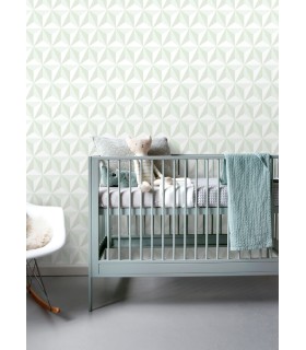 4060-138913 - Adella Sage Geometric Wallpaper by Chesapeake