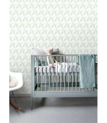 4060-138913 - Adella Sage Geometric Wallpaper by Chesapeake