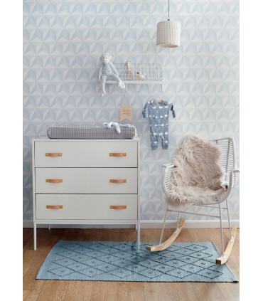 4060-138912 - Adella Sky Blue Geometric Wallpaper by Chesapeake