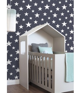 4060-138933 - Amira Navy Stars Wallpaper by Chesapeake