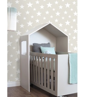 4060-128866 - Amira Taupe Stars Wallpaper by Chesapeake
