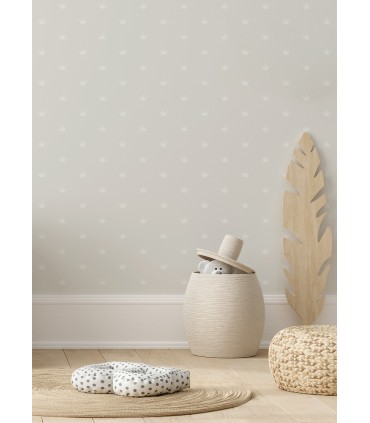 4060-347703 - Bea Silver Crowns Wallpaper by Chesapeake