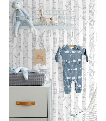 4060-138944 - Birdie Grey Birch Wallpaper by Chesapeake