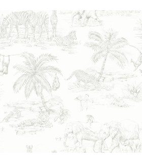 4060-347692 - Boheme Platinum Animals Wallpaper by Chesapeake